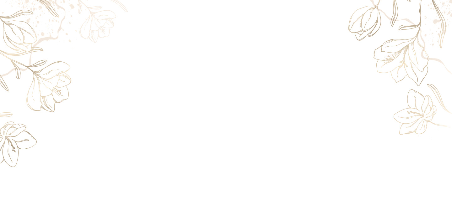 Forest-themed graphic with floral accents