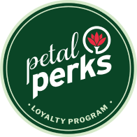 Petal Perks loyalty program circular logo.